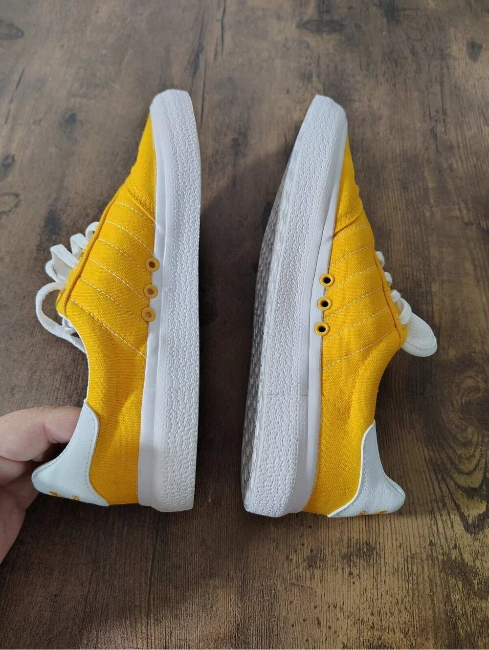 Adidas 3MC Active Gold Yellow Canvas Low Top Skateboarding Shoes M sz 7 W sz 8.5